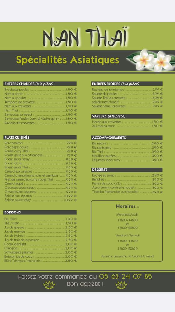 Nan Thai - Menu Image 1
